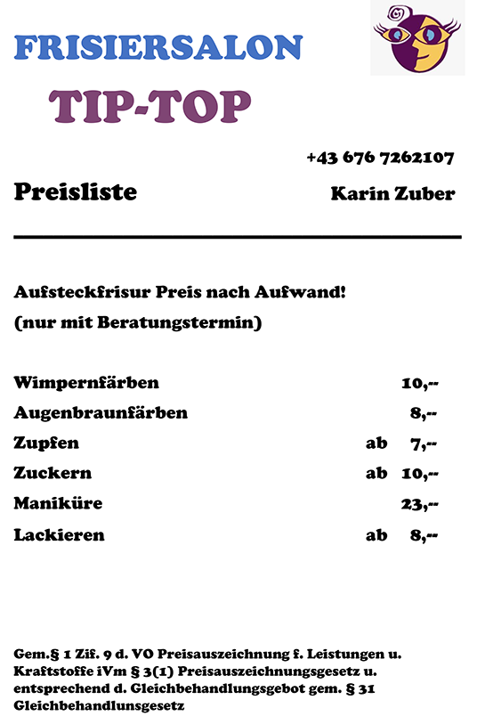 Preisliste